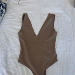 Free People Tan One Piece Swimsuit